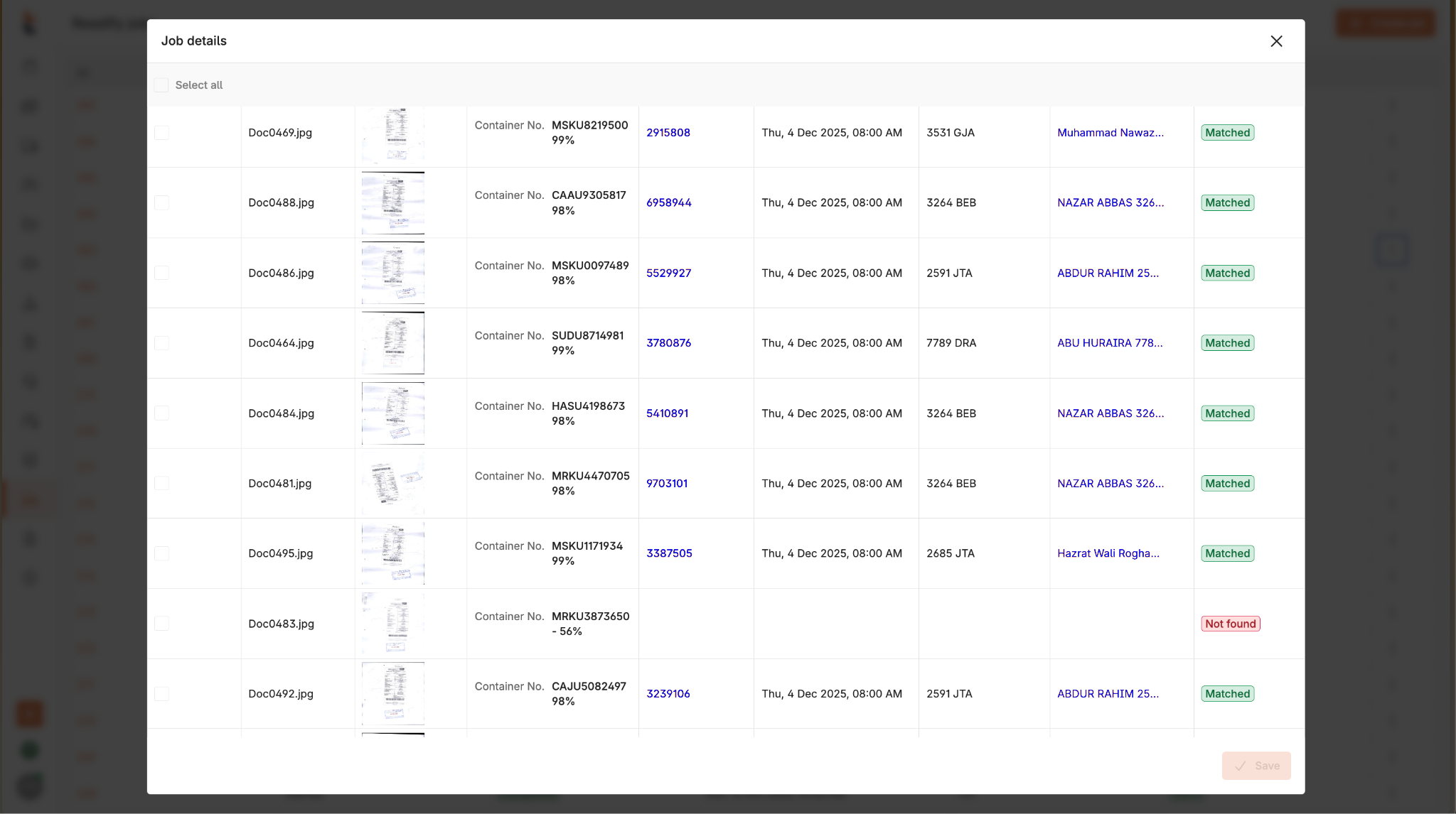 Bosla OCR document matching